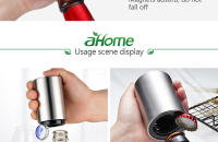 Abrepuertas Automático De Acero Inoxidable Con Magnetismo Para Botellas De Cerveza Y Vino Abrebotellas De Cocina Suministros De Barra - details 9