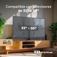 Soporte de TV de sobremesa fijo para pantallas de 32 a 50 pulgadas. VESA máximo de 400 x 400 mm - TD Systems P30X25M44 - details 1