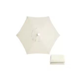 CA Toldo de repuesto para sombrilla de 3 m, 6 varillas, funda de repuesto, tela universal para sombrilla, ideal para jardín, patio, playa, piscina - 1
