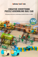 Coche De Montaje Eléctrico Para Niños Vía Transparente Juguete De Rompecabezas De Ferrocarril Pequeño Juego De Papá E Hijo - details 0