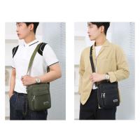 Bolso Bandolera Para Hombre 2024 Nueva Marca Nylon Gris Gran Tamaño Bolsa De Mano Casual Para Viajes Y Negocios Bolsa De Hombro Estilo Chaleco - details 2