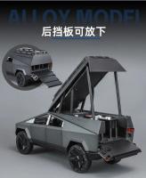 Modelo De Coche De Aleación Tesla Cybertruck 1:24 Con Sonido Y Luz Vehículo De Juguete Para Niños Coleccionable Regalo De Cumpleaños - details 12