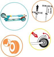 Smoby Patinete 2 Ruedas Stitch Plegable, con Estructura de Metal, Reposapiés Antideslizante, Frein Trasero, Guiñón Ajustable, soporta 50 kg, niños +5 años. - details 1