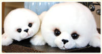 Peluche De Seal Suave Y Bonito Juguete De Mundo Marino Lobo Marino Relleno De Algodón PP Regalo De Cumpleaños Para Niñas Y Niños Con Ojos Grandes - details 1