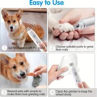 Cortauñas Para Perros Recargable USB Ruidoso Y Seguro Tijeras De Uñas Eléctricas Para Mascotas Herramientas De Peluquería Para Pies De Perro Y Gato - details 4