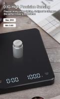Báscula De Café Digital Con Pantalla LED USB 3KG Máxima Unidad De Medición: OZ/ML/G Escala De Acero Inoxidable Para Cocina - details 3
