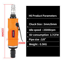 HIFESON Herramienta De Grindaje Pneumático 1/4" Molino De Grindaje Para Engrazado Y Pulido Con Uso Comercial En Fábricas - details 3