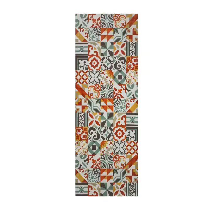 Alfombra vinílica de cocina diseño azulejos en multicolor - SPRINTY TOSCANELLA | 52x100, 52x200 cm - 1
