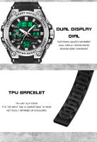 Reloj De Pulsera Deportivo Militar OFNS Para Hombre Estilo G Lujo Cuarzo Analógico Resistente Al Choque Con Pantalla LED Y Digital Impermeable 5Bar - details 17