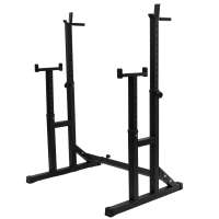 ALLINLIFE Estante Para Sentadillas con Soporte Para Pesas, Squat rack, Aparato Para Entrenamiento de Fuerza, Equipo Para Fitness, Negro,Rojo - details 2
