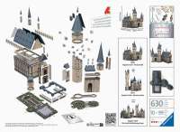 RAVENSBURGER - HARRY POTTER EL GRAN SALON DEL CASTILLO DE HOGWARTS - PUZZLE 3D - 630 PIEZAS - RAVENSBURGER 11259 - details 1