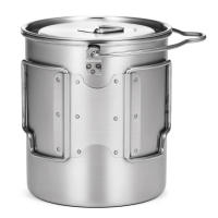 LIXADA Taza De Acero Inoxidable Portátil De 750ml Con Tapa Y Manija Plegable Para Camping Cocina Picnic Deportes Al Aire Libre - details 31