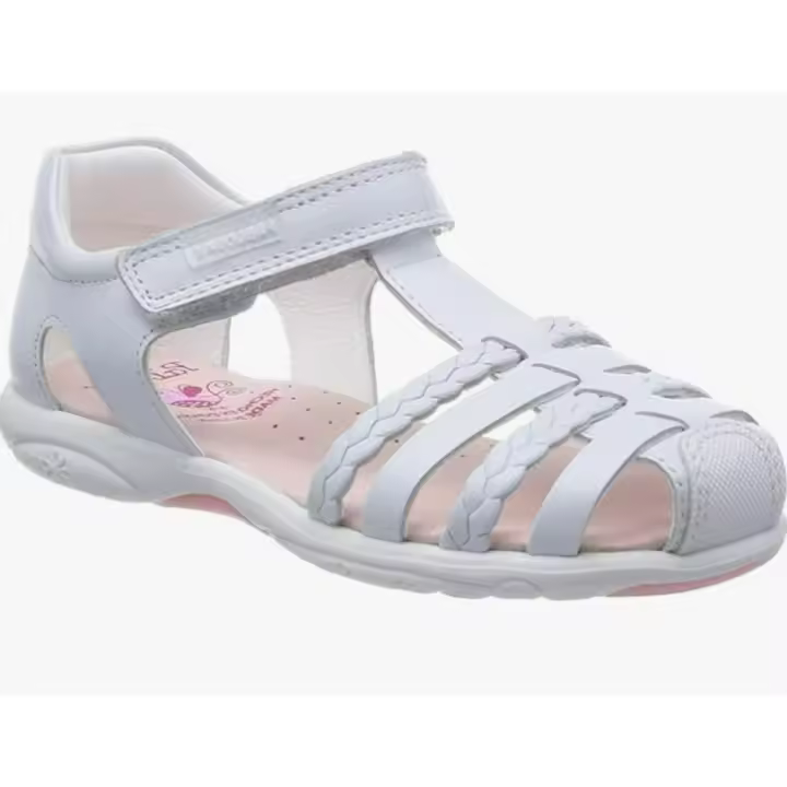 Sandalias Pablosky 031600, color blanco, cierre de velcro, puntera reforzada, muy flexibles. - 1