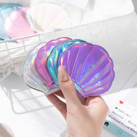 Espejo De Maquillaje Compacto De Tamaño Portátil Con Doble Cara Y Diseño De Caracol Láser Colorido Espejo Cosmético De Moda - details 2