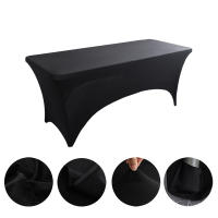 Cubierta De Mesa Elástica De 6FT Protección Para Mesas Rectangulares Plegables Para Fiestas En Casa Y Exteriores Material De Poliéster 100% - details 6