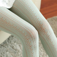 Medias De Algodón Tejidas Transpirables Exquisitas Para Otoño E Invierno Con Cintura Alta Y Rayas Medias De Mujer Elásticas - details 23