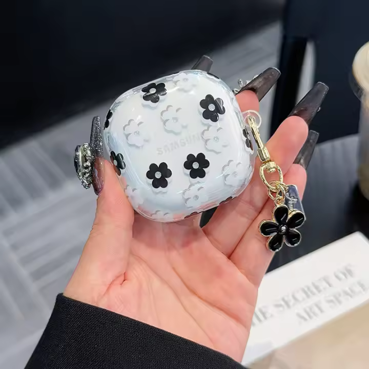 Funda Transparente Para Samsung Galaxy Buds Pro/Live/FE Con Flores Moda Protección Suave TPU Anticaída Cubierta Para Auriculares Galaxy Buds pro 2 - 1