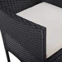 vidaXL Sillas de comedor de jardín 2 unidades ratán sintético negro - details 6