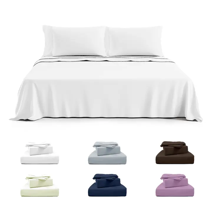 Sábana cama 135 verano, Ropa de cama transpirable, Juego de sábana, sábana bajera, sábana plana y funda para almoahda, sábana cama poliester - 1