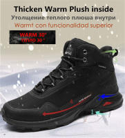 Botas De Invierno Para Hombre Resistente Al Agua Y Antideslizante Zapatillas De Nieve Para Senderismo Y Trabajo Cubierta Media Casual Para Exterior - details 5