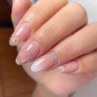 Juego De 24 Piezas De Uñas Postizas Ovaladas Con Dibujos Animados Adornos De Uñas Postizas Acrílicas Cubierta Total De Uñas Falsas Para Oficina Y Fiestas - details 33