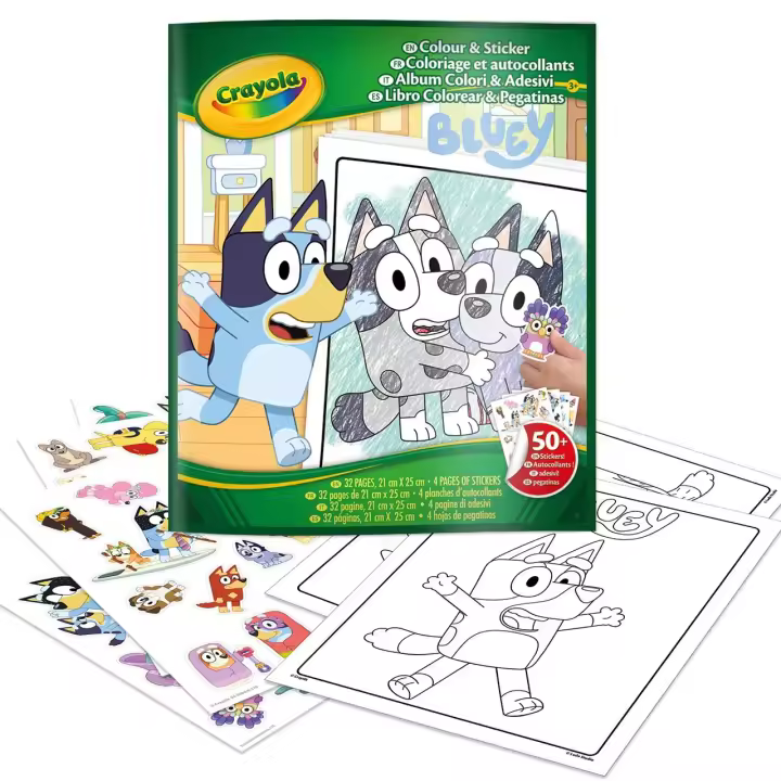 Libro para colorear con stickers Bluey 04-2664 CRAYOLA - 1