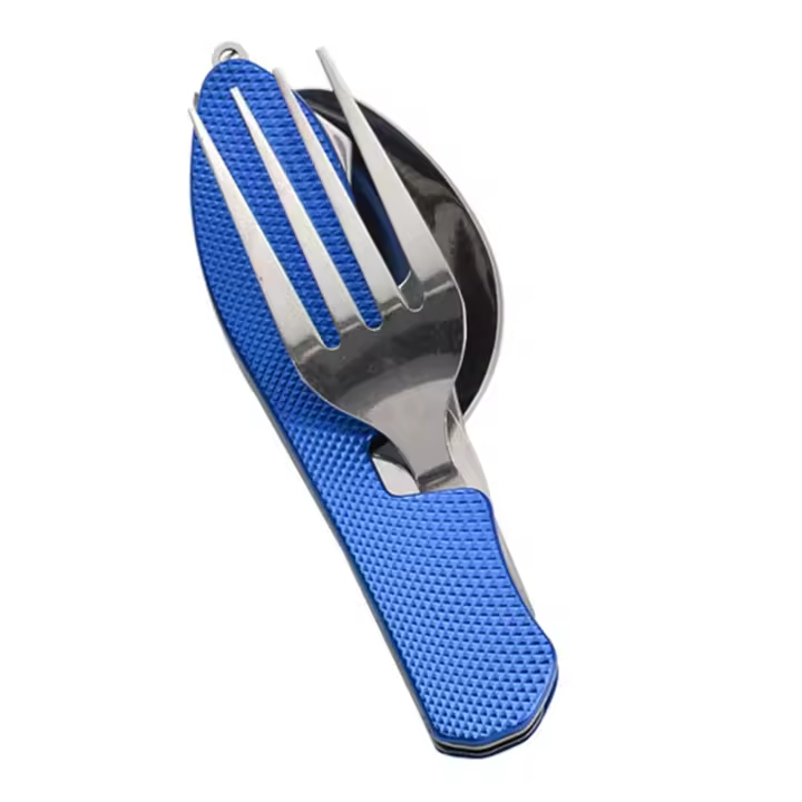 Juego De Utensilios De Camping Plegables - Cuchillo Fork Y Cuchara Multi-Funcional Para Actividades Al Aire Libre Y Deportes Picnic Viaje - 1
