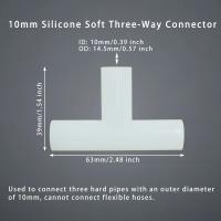 Conector De TPU De Silicona 1PC T-joint Tubo Duro Tridimensional Para Acuario Laboratorio Jardín Tipo De Conector De Agua Para Jardín Material De Goma - details 6