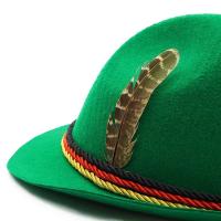 Sombrero De Fiesta Oktoberfest Para Hombres Y Mujeres Sombrero De Cerveza Alemana Con Plumas Para Carnaval Y Fiestas Photo Props Unisex Material De Algodón - details 6