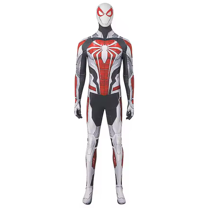 Mallas de armadura blancas para Halloween, mono de juego de rol, Spider-man, Ps4 - 1