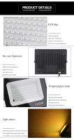 Lámpara De Pared Exterior RGB LED IP66 Impermeable 100W 50W 30W 220V Iluminación De Paisaje Luz De Escenario Faro De Albañal - details 11