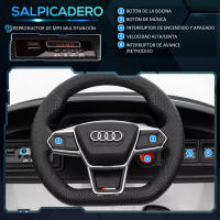 HOMCOM Coche Eléctrico AUDI RS e-tron GT para Niños de 3-5 Años Coche de Batería 12V con 2 Motores Mando a Distancia Faros LED Bocina Música USB y Apertura de Puerta 3-5 km/h 103x58x41 cm - details 4