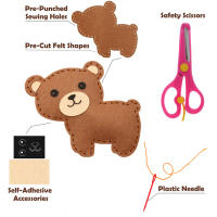 Kit De Manualidades Para Niños Con Animales De Bosque Juguetes De Peluche DIY De Terciopelo Educación Para Principiantes Edad 3-12 - details 5