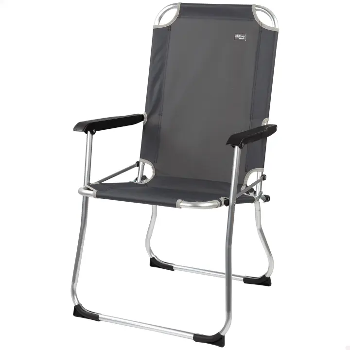 Aktive - Silla plegable camping, 45x50x91 cm, fabricada de aluminio y Oxford, con topes antivuelco, máx. 110 kg, plegado compacto, sillas plegables, sillas para camping, ligera y fácil de limpiar - 1