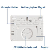 Reloj Electrónico De 3.5 Pulgadas Con Medidor De Temperatura Y Humedad Indor Sensor LCD Estación Climática Digital - details 5
