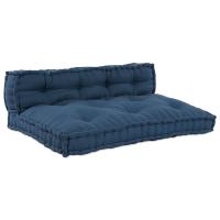 Cojín de Sofá de Pallet con Respaldo vidaXL Tela Azul - details 1