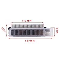 Soporte De Caja De Fusibles Para Coche Y Barco Con Bloque De Fusible De 8 Caminos Y Indicador De Advertencia 12V~24V Panel De Distribución De Energía - details 1
