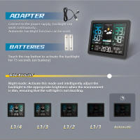 Estación Meteorológica Electrónica Con Pantalla De Color Inteligente Temperatura Humedad Predicción Del Clima Alarma Multilenguaje 8 Enlaces - details 4