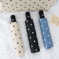 Parasol De Protección Solar UV Paraguas Automático Plegable Con Patrón De Polka Doble Uso Para Lluvia Y Sol Material De Tela De Nylon 190T Para Adultos - details 3