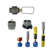Adaptador De Convertidor De Gas Butano Para Camping Tanque Interchangeable Ahorro De Gas Shifter Refill Adaptador Plano Material De MetalTitanio - details 6