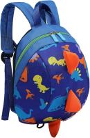 Mochila de dinosaurio para niños y niñas, mochila antipérdida con correa de seguridad de dibujos animados con riendas - details 1