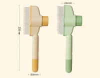 Cepillo De Aseo Para Mascotas Con Botón Self Cleaning Cepillo De Masaje Para Perros Y Gatos Herramienta De Peluquería Para Animales - details 0