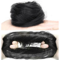 H&STAR Pieza De Pelo Sintético Para Peinado En Nudo Desordenado Extensiones De Chignon Recto Mini Elástico Donut Accesorio De Peluca - details 2