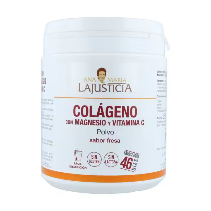 Colágeno con magnesio y vitamina C 350 g de polvo (Fresa)  Ana Maria Lajusticia - 1