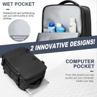 Mochila Grande Para Viaje Para Hombres Aprobada Por Ryanair 40x20x25 Bolsa De Equipaje Para Mujeres Impermeable Con Compartment Para Portátil Bolsa De Trabajo Ejecutiva - details 1