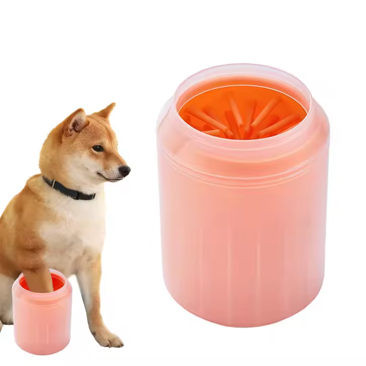 Limpia Patas De Mascota Con Silicona Suave Para Perros Y Gatos Tamaño S/M/L Portátil Y Práctico Para El Hogar Limpiador De Pies De Animales - 1