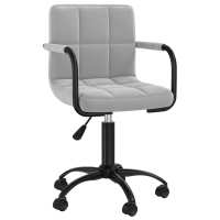 vidaXL Silla de comedor giratoria de terciopelo en color Gris claro/Negro | cómodas modernas ergonómicas para comedor cocina salón hogar - details 0