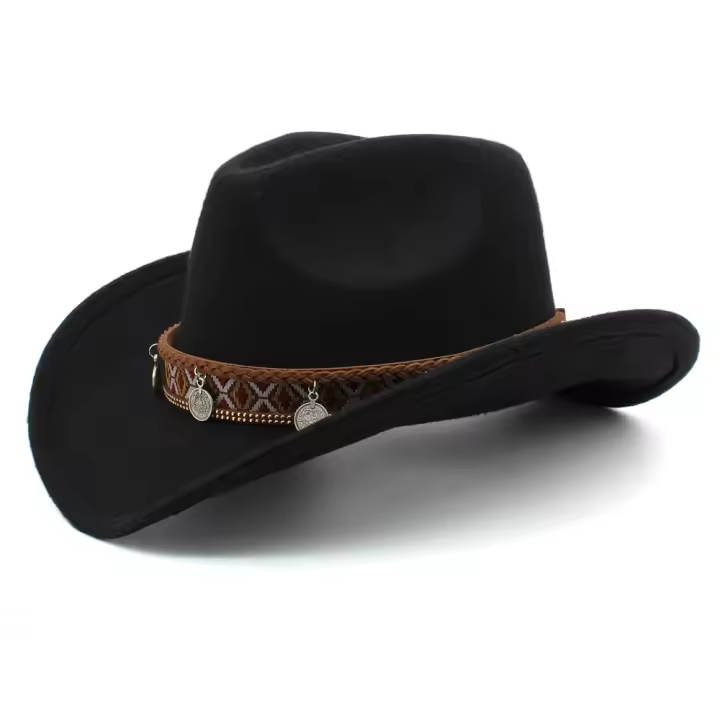 Nueva Sombrilla De Vaquero Occidental Con Borlas Curvas Sombrero De Paja Para Hombre Y Mujer Protección Solar Sombrero De Jazz - 1