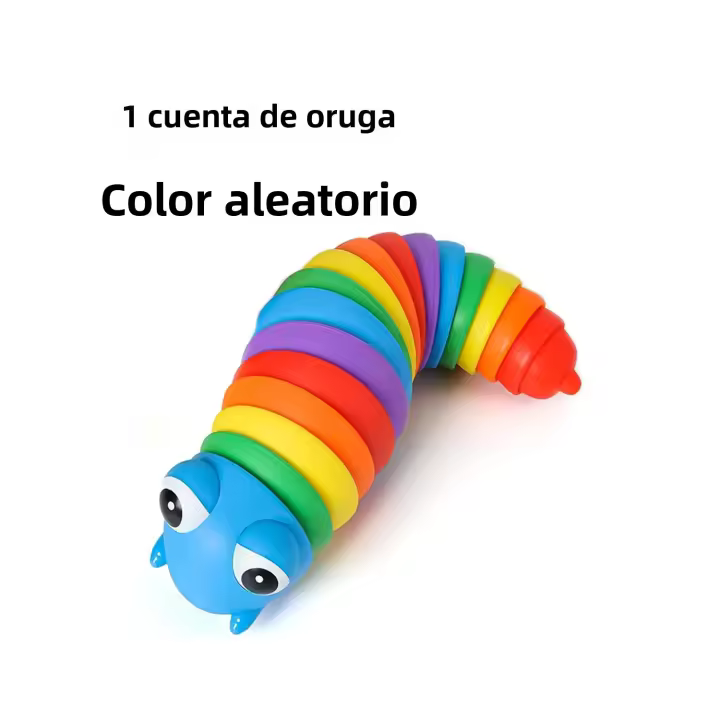 Juguete Cevioce Fidget Slug De 2 Piezas (color Aleatorio) Para Alivio Del Estrés Y Juego Sensorial Promoviendo La Concentración Y Calma. Ideal Para Edades 3-12+. - 1