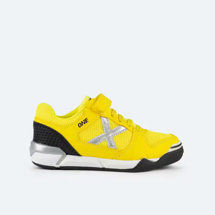 Munich One Kid Vco 71 Zapatilla Fútbol Sala Niños amarillo/negro/gris - 1